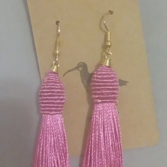 Barbie Pink Tassle Earrings - Picture 4 of 5